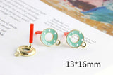 Enamel Alloy Circle Earrings for Women DIY Material
