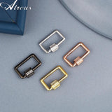 DIY Pendant Carabiner Screw Clasps Copper Micro Pave Zirconia Chain Hook