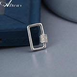 DIY Pendant Carabiner Screw Clasps Copper Micro Pave Zirconia Chain Hook
