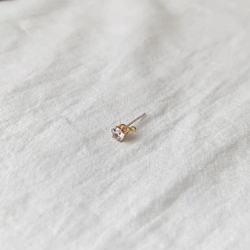 Micro Zircon Earrings DIY Jewelry Material Rhinestone Pendant Accessories