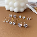 Micro Zircon Earrings DIY Jewelry Material Rhinestone Pendant Accessories