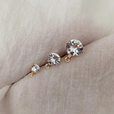 Micro Zircon Earrings DIY Jewelry Material Rhinestone Pendant Accessories