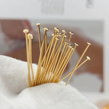 Copper-plated 18K Arc Head T-shaped Needle Earrings DIY Basic Material