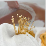 Copper-plated 18K Arc Head T-shaped Needle Earrings DIY Basic Material