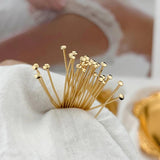 Copper-plated 18K Arc Head T-shaped Needle Earrings DIY Basic Material