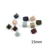 Square Rubber Beads DIY Jewelry Accessories 10pcs