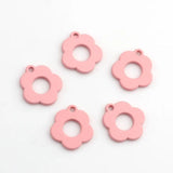 10pcs Leaf Flower Hollow Pendant for Making Jewelry DIY Accessories
