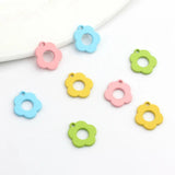 10pcs Leaf Flower Hollow Pendant for Making Jewelry DIY Accessories