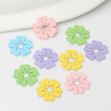 10pcs Leaf Flower Hollow Pendant for Making Jewelry DIY Accessories