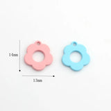 10pcs Leaf Flower Hollow Pendant for Making Jewelry DIY Accessories