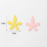 10pcs Leaf Flower Hollow Pendant for Making Jewelry DIY Accessories