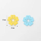 10pcs Leaf Flower Hollow Pendant for Making Jewelry DIY Accessories