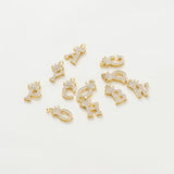 1Pcs 26 Letters Zircon Crown Pendants Charms for Necklace Making