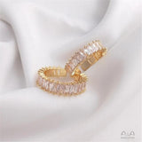 14K Plating T Square Zircon Ring Ins Wind Senior Index Finger Opening Ring