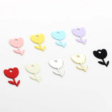 10pcs Leaf Tulip Flower Pendant for DIY Jewelry Making
