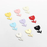10pcs Leaf Tulip Flower Pendant for DIY Jewelry Making