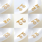 4 Sets 18K Plated Brass Toggle Clasps for DIY Jewelry Making