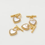 4 Sets 18K Plated Brass Toggle Clasps for DIY Jewelry Making