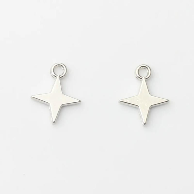 Alloy Plating Mini Star Pendant Silver Hand-Made Jewelry Materials