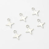 Alloy Plating Mini Star Pendant Silver Hand-Made Jewelry Materials