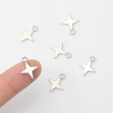 Alloy Plating Mini Star Pendant Silver Hand-Made Jewelry Materials