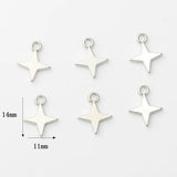 Alloy Plating Mini Star Pendant Silver Hand-Made Jewelry Materials