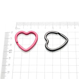 10Pcs 31mm Heart Shape Key Chains Split Ring DIY Key Rings Jewelry Making Access