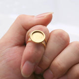 4Pcs Stainless Steel Adjustable Ring Base Blanks for DIY Jewelry Making