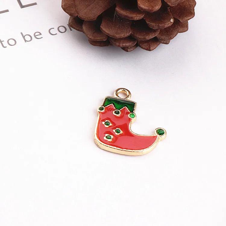 Christmas Earrings Snowflake Santa Elk Stockings Pendants