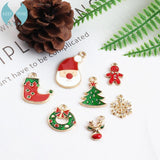 Christmas Earrings Snowflake Santa Elk Stockings Pendants