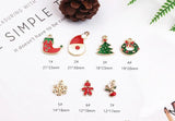 Christmas Earrings Snowflake Santa Elk Stockings Pendants