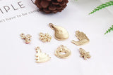Christmas Earrings Snowflake Santa Elk Stockings Pendants
