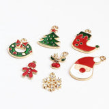 Christmas Earrings Snowflake Santa Elk Stockings Pendants
