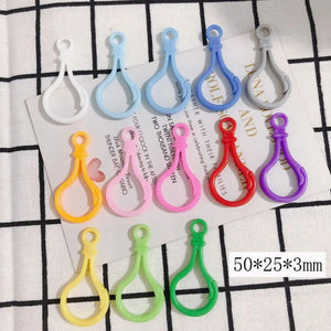 DIY Jewelry Plastic Light Bulb Buckle Keychain Toy Hook 10pcs