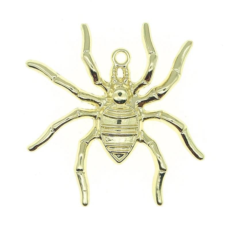 10pcs Spider Metal Earring Charms Pendant for DIY Jewelry Making