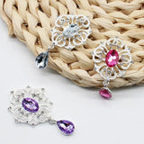 5pcs Rhinestone Bowknot Pendant DIY Jewelry Decoration Accessories