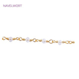 Crystal Beaded Chain 14K Plated DIY Necklace Making