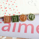 10pcs Abstract Human Face Enamel Charms Pendant DIY Jewelry Findings