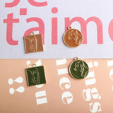 10pcs Abstract Human Face Enamel Charms Pendant DIY Jewelry Findings