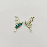10 PCS Enamel Leaves Flowers Pendant for DIY Jewelry Making