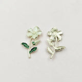 10 PCS Enamel Leaves Flowers Pendant for DIY Jewelry Making