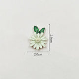 10 PCS Enamel Leaves Flowers Pendant for DIY Jewelry Making