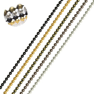 10M/Lot Metal Ball Beads Chain for Necklaces DIY Jewelry Making