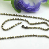10M/Lot Metal Ball Beads Chain for Necklaces DIY Jewelry Making
