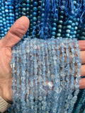 Aquamarine Gemstone Small Loose Chips Strand Seed Beads for Jewelry Making