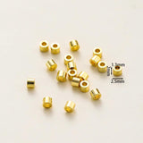 100Pcs 2*2.5mm Brass Tubes Crimp Beads for Jewelry Making