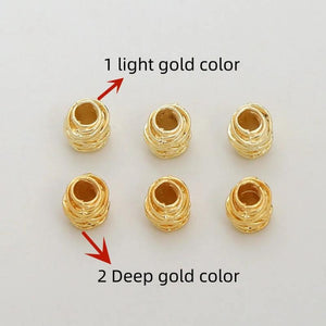 30pcs Round Beads Spacer Beads DIY Bracelet Necklace Making Jewelry