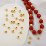 30pcs Round Beads Spacer Beads DIY Bracelet Necklace Making Jewelry