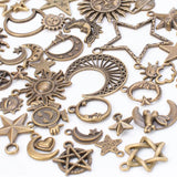 40pcs Vintage Mixed Charms Pendants Steampunk Stars Sun Moon Cloud