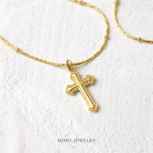 Vintage Cross Pendant Titanium Steel Necklace Bracelet Accessory